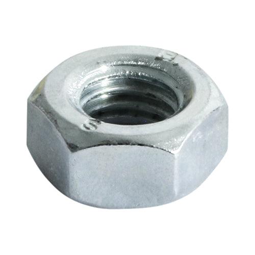 Timco M6 Hex Full Nuts DIN 934 BZP (Pack of 40)