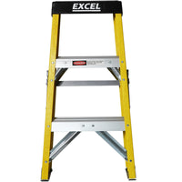 Excel 7403 3 Tread Fibregalss Ladder 0.76m