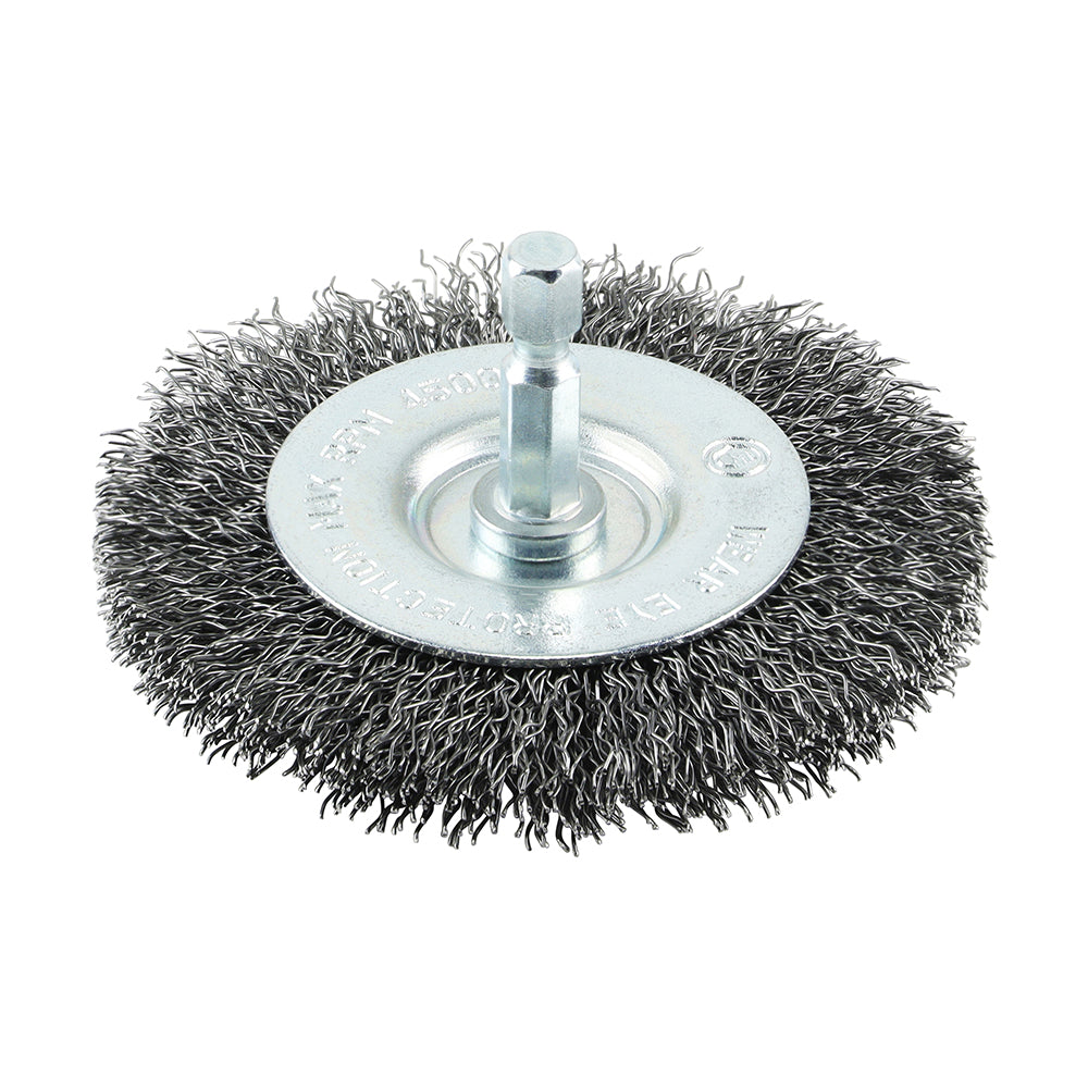 TIMCO Drill Wheel Brush - 75mm Crimped Steel Wire