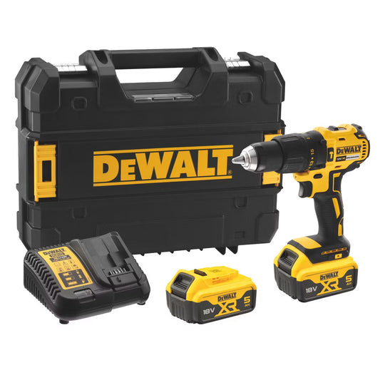 DEWALT 18V 2 x 5.0Ah Li-Ion XR Brushless Cordless Combi Drill