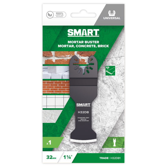 SMART Trade Series 'Mortar Buster' 32mm Brazed Diamond Multi Tool Blade