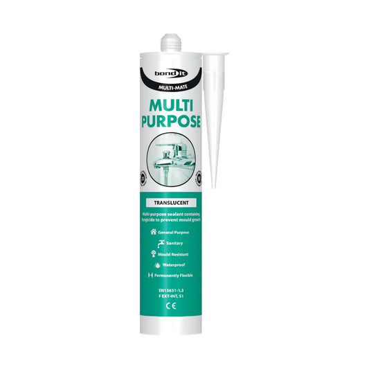 Bond It Multi-Mate GP Multi Purpose Silicone Sealant EU3 Translucent