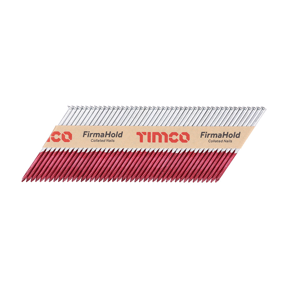 TIMCO 3.1 X 75mm - FirmaHold Collated Clipped Head Nails - Retail Pack - Ring Shank - FirmaGalv (Box of 1,100)