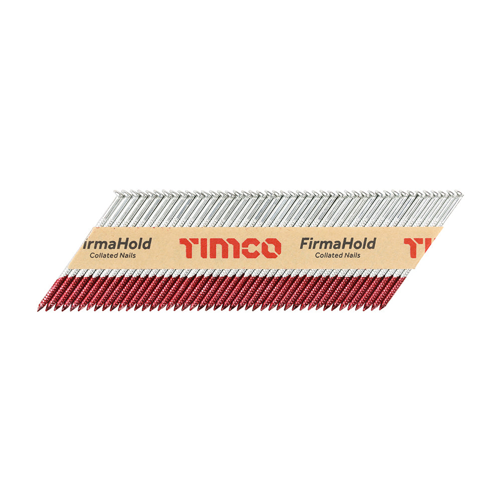 TIMCO 2.8 x 63mm - FirmaHold Collated Clipped Head Nails - Trade Pack - Ring Shank - FirmaGalv + (Box of 3,300)