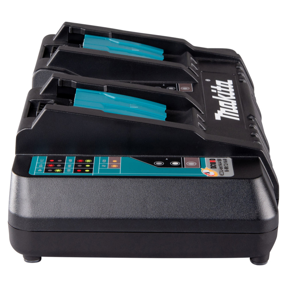 Makita 14.4-18v LXT Li-Ion Dual Port Twin Rapid Optimum Charger 240v