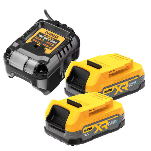 DeWalt 18V 1.7Ah POWERSTACK Twin Battery Starter Kit