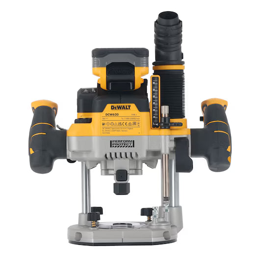 Dewalt 18V XR 1/2" Plunge Router with 2 x 5.0ah Powerstack Batteries