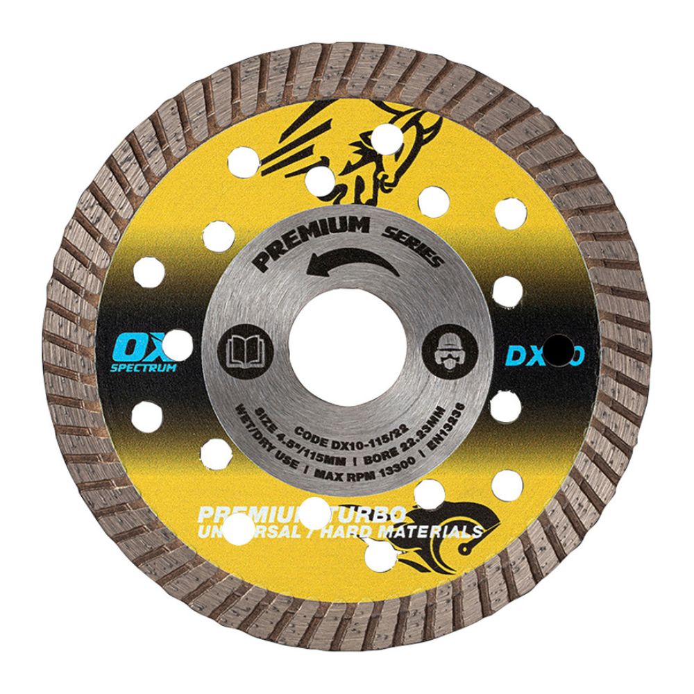 OX Spectrum Plus Diamond Blade Universal/Hard 115 x 22.23mm