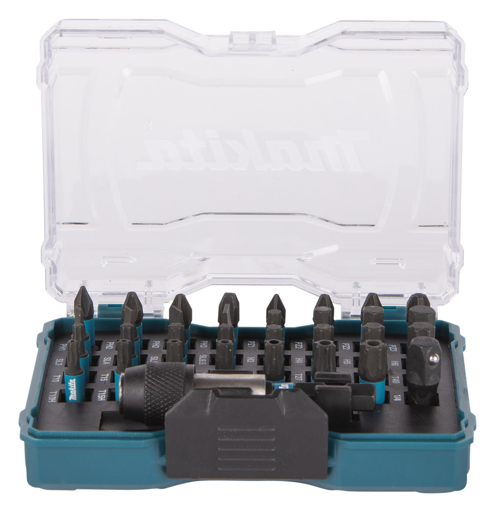 Makita Impact Driver Impact Screwdriver Bit Set + Holder - 33 Piece