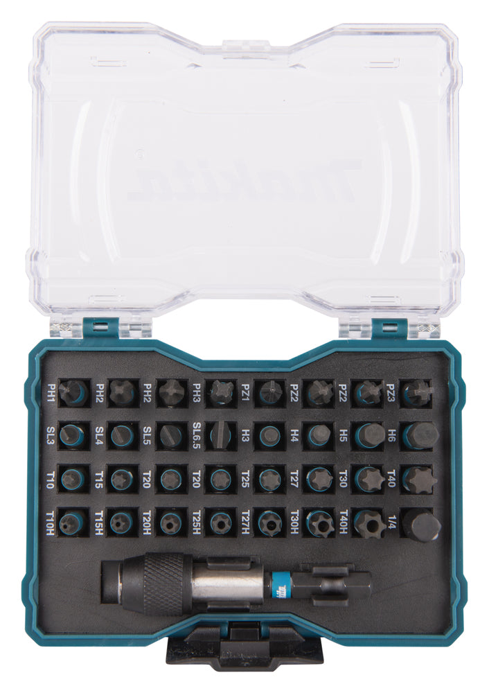 Makita Impact Driver Impact Screwdriver Bit Set + Holder - 33 Piece