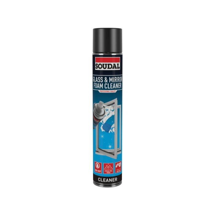 Soudal Glass & Mirror Foam Aerosol Spray Cleaner 750ml