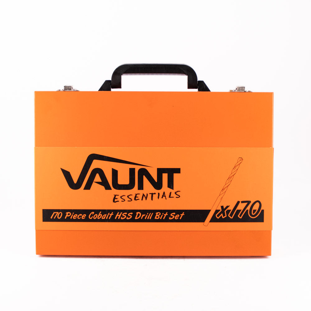 Vaunt Essentials 170 Piece HSS Cobalt Coated Drill Bit Set