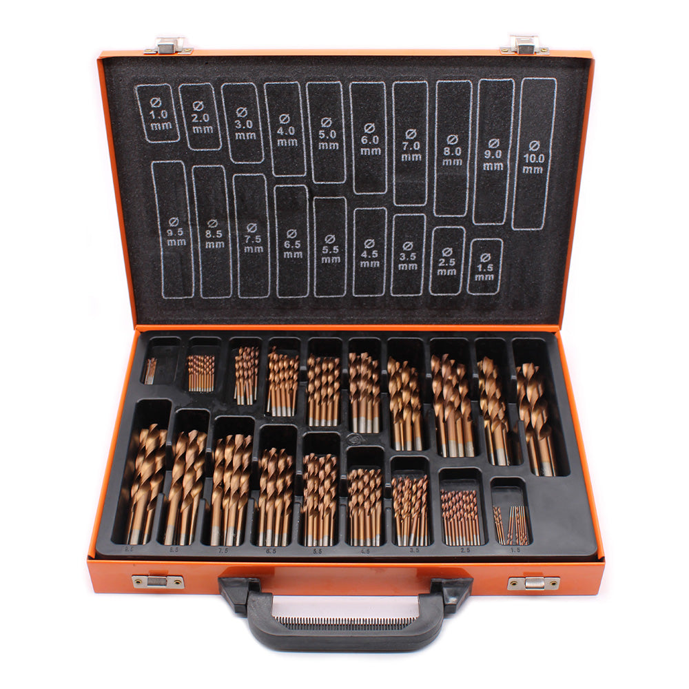 Vaunt Essentials 170 Piece HSS Cobalt Coated Drill Bit Set