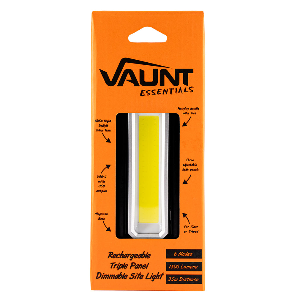 Vaunt Essentials 1500 Lumen Adjustable Triple Panel Magnetic Site Light