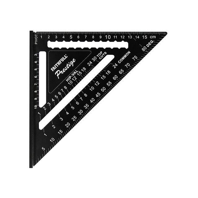 Faithfull Prestige Quick Roofing Square Black Aluminium 180mm Metric