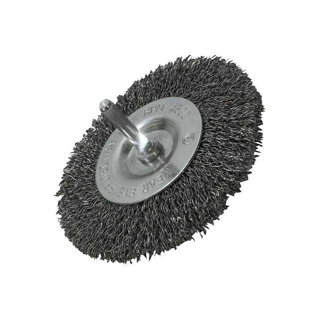 Faithfull Wire Brush 100mm x 6mm Shank 0.30 Wire