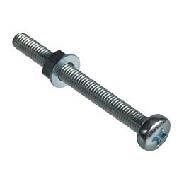 ForgeFix Machine Screw Pozi Compatible Pan Head ZP M5 x 50mm Forge (Pack of 6)