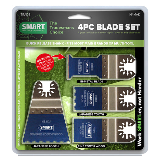 SMART Trade Series 4 Piece Universal Multi-Tool Blade Set