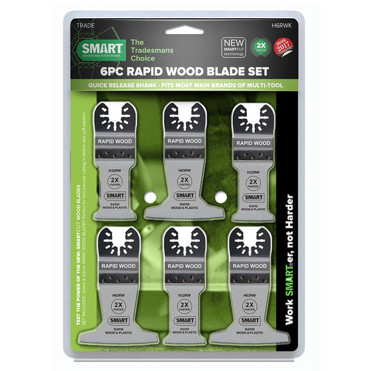 SMART Trade Series 6 Piece Rapid Wood Blade Set