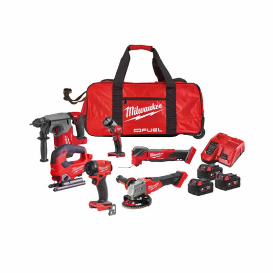 Milwaukee 6 Piece M18 FUEL™ Promo Powerpack with 3x 5.0Ah Batteries