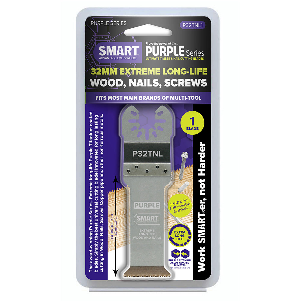 SMART Purple Titanium Series 32mm Deep Cut Extreme Long-Life Bi-metal Blade