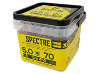 Spectre Woodscrew 5.0 x 70mm (Tub of 450)