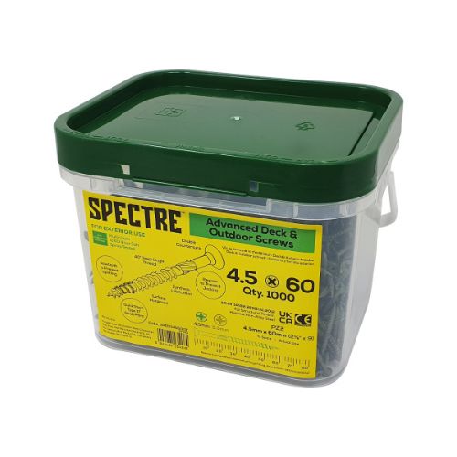 Spectre Advanced Deck & Outdoor Screws 4.5 X 75mm (Tub of 1000)