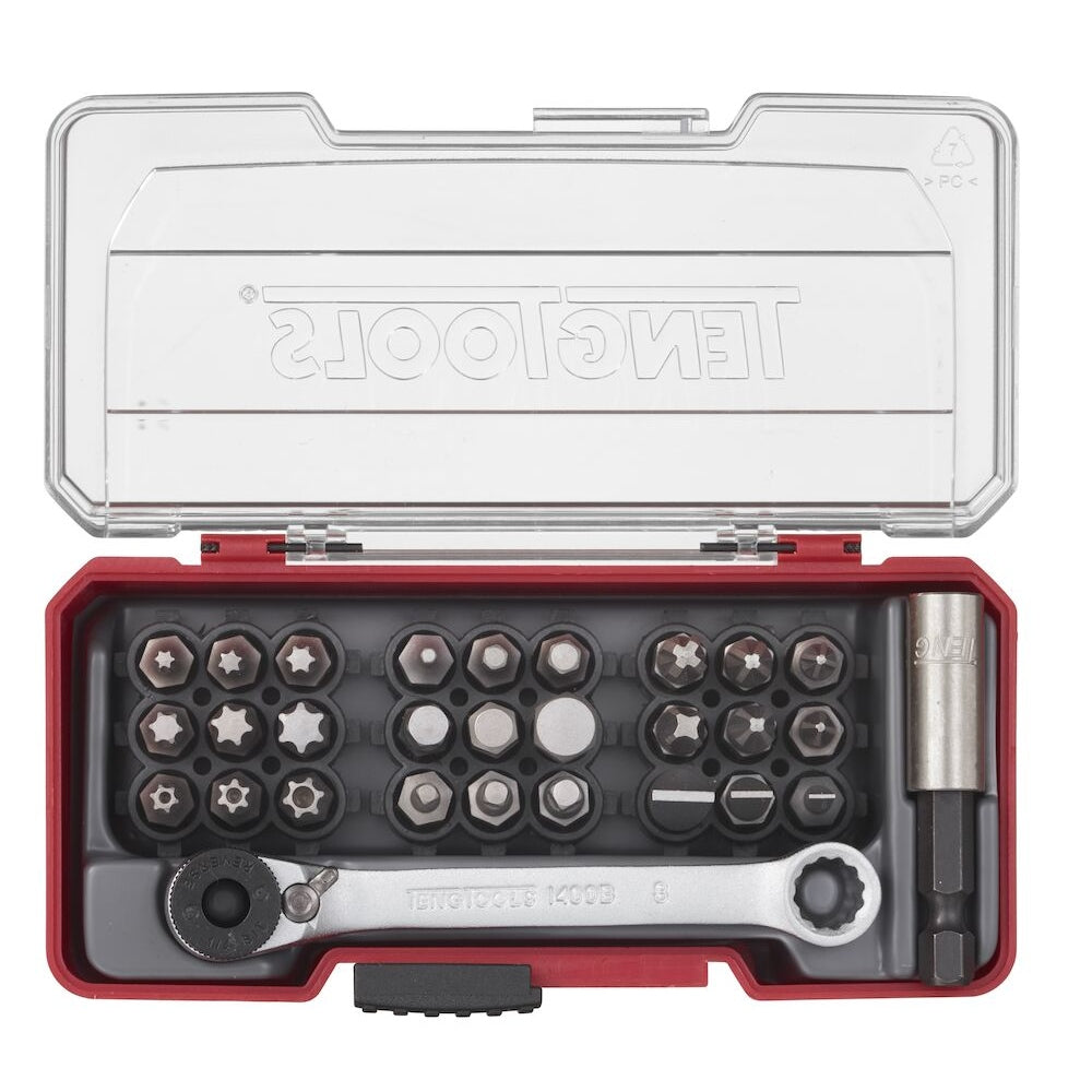 Teng Tools Mixed Bit Set x29 Pcs In Carry Case With Belt Clip