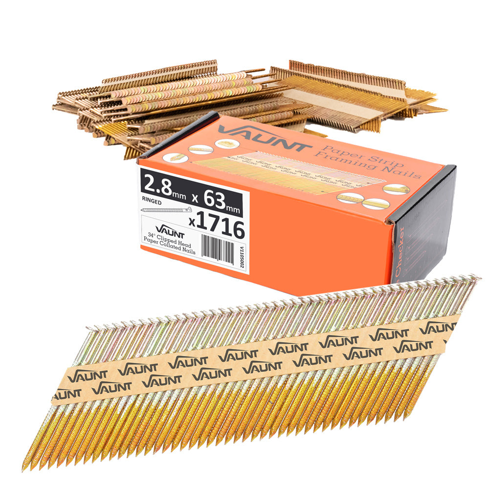 Vaunt 63mm x 2.8mm 34° Angled Framing Nails - Pack of 1716