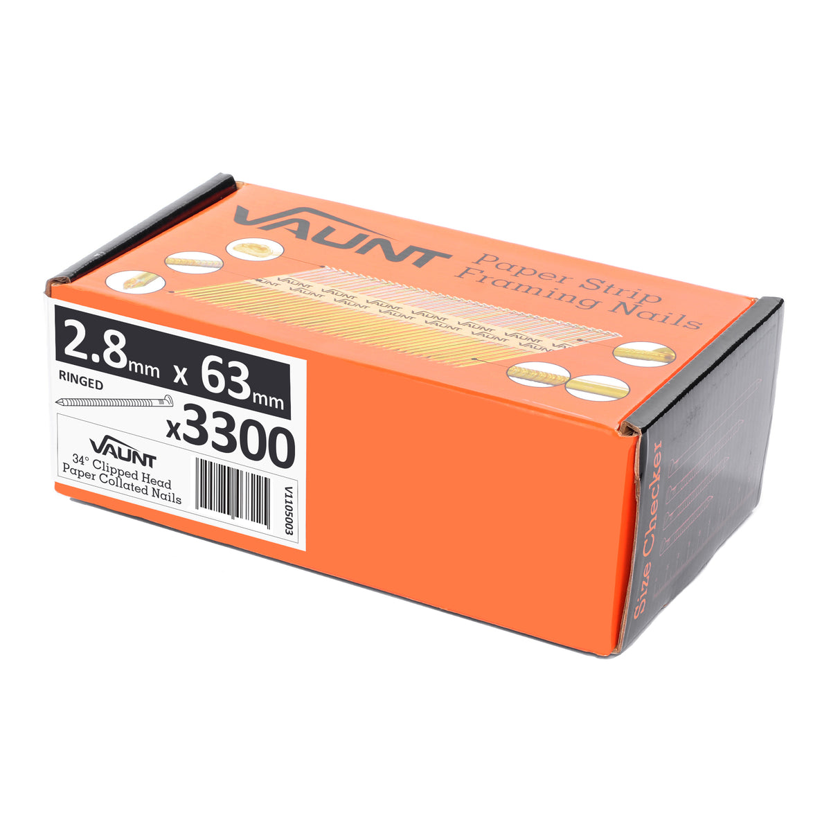 Vaunt 63mm x 2.8mm 34° Angled Framing Nails - Pack of 3300
