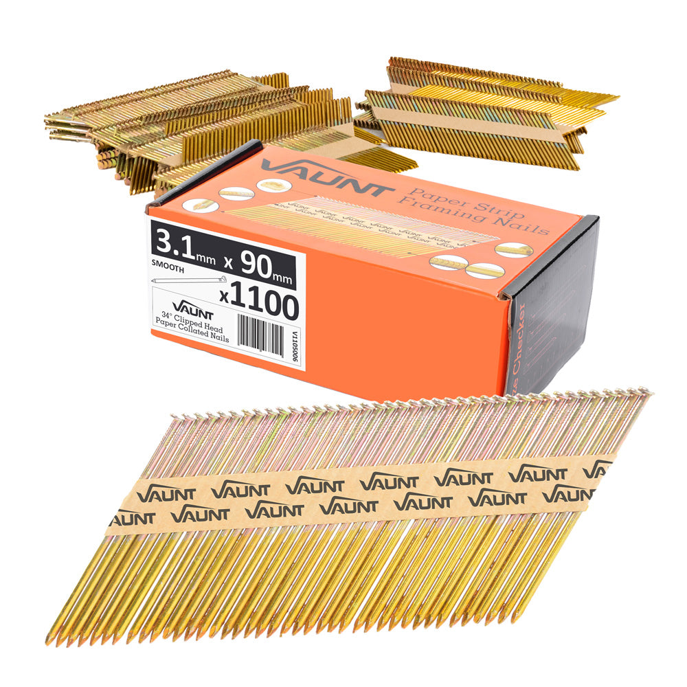 Vaunt 90mm x 3.1mm 34° Angled Framing Nails - Pack of 1100