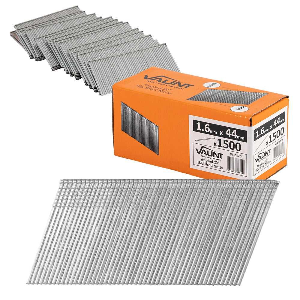 Vaunt 44mm 16g 20° Angled Brad Nails - Pack of 1500