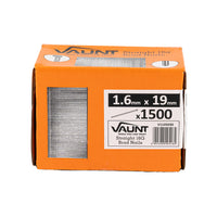 Vaunt 19mm 16g Straight Brad Nails - Pack of 1500