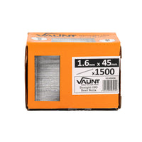 Vaunt 45mm 16g Straight Brad Nails - Pack of 1500