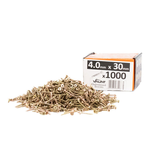 Vaunt 4.0mm x 30mm Multi-Purpose Wood Screws - Box of 1000