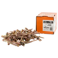Vaunt 5.0mm x 70mm Multi-Purpose Wood Screws - Box of 100