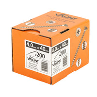 Vaunt 4.0 x 40mm Woodscrew Zinc Yellow Passivated - Box of 200