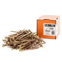 Vaunt 5.0 x 70mm Woodscrew Zinc Yellow Passivated - Box of 100