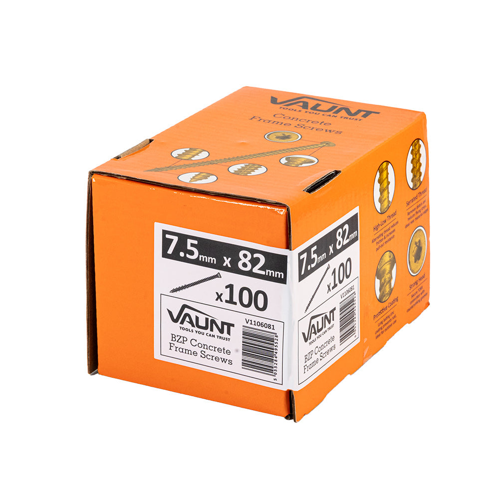 Vaunt 7.5 x 82mm Concrete Frame Screws - Box of 100