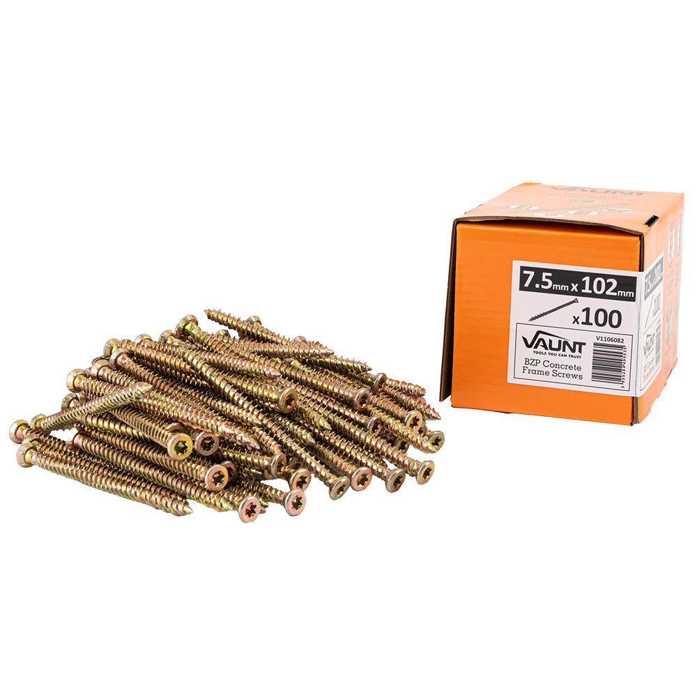 Vaunt 7.5 x 102mm Concrete Frame Screws - Box of 100