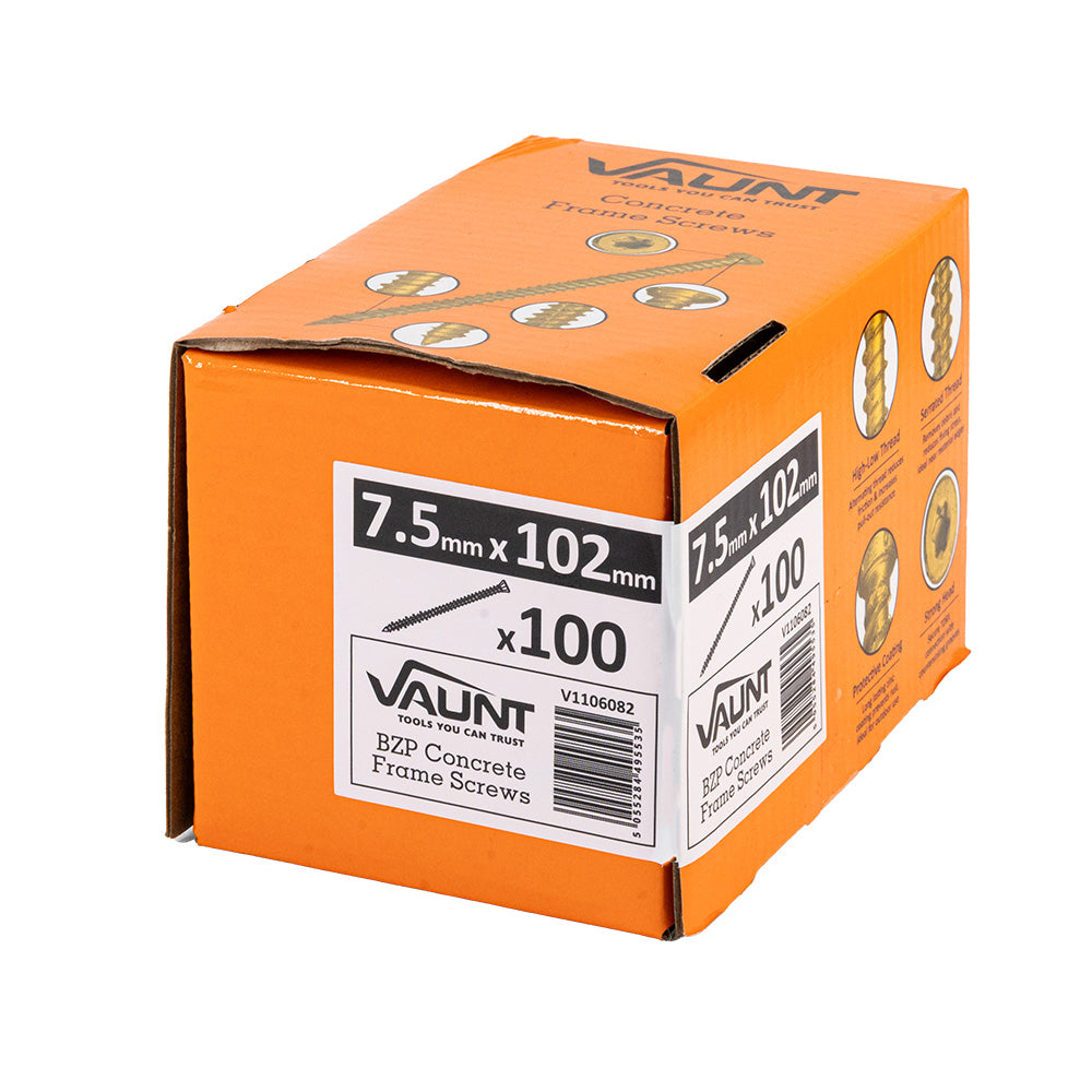 Vaunt 7.5 x 102mm Concrete Frame Screws - Box of 100
