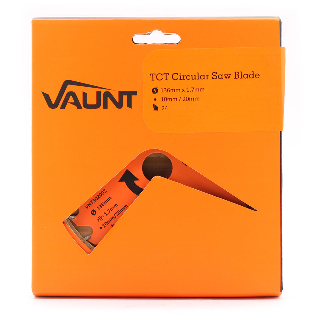 Vaunt 136mm x 20mm 24T TCT Circular Saw Blade with 10mm Reduction Ring