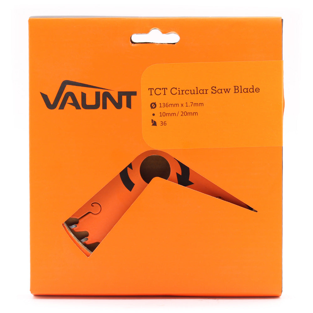 Vaunt 136mm x 20mm 36T TCT Circular Saw Blade with 10mm Reduction Ring