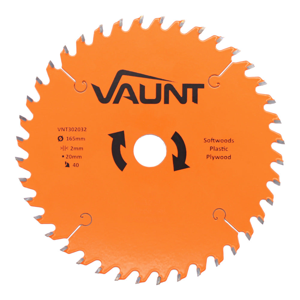 Vaunt 165mm x 20mm 40T TCT Circular Saw Blade
