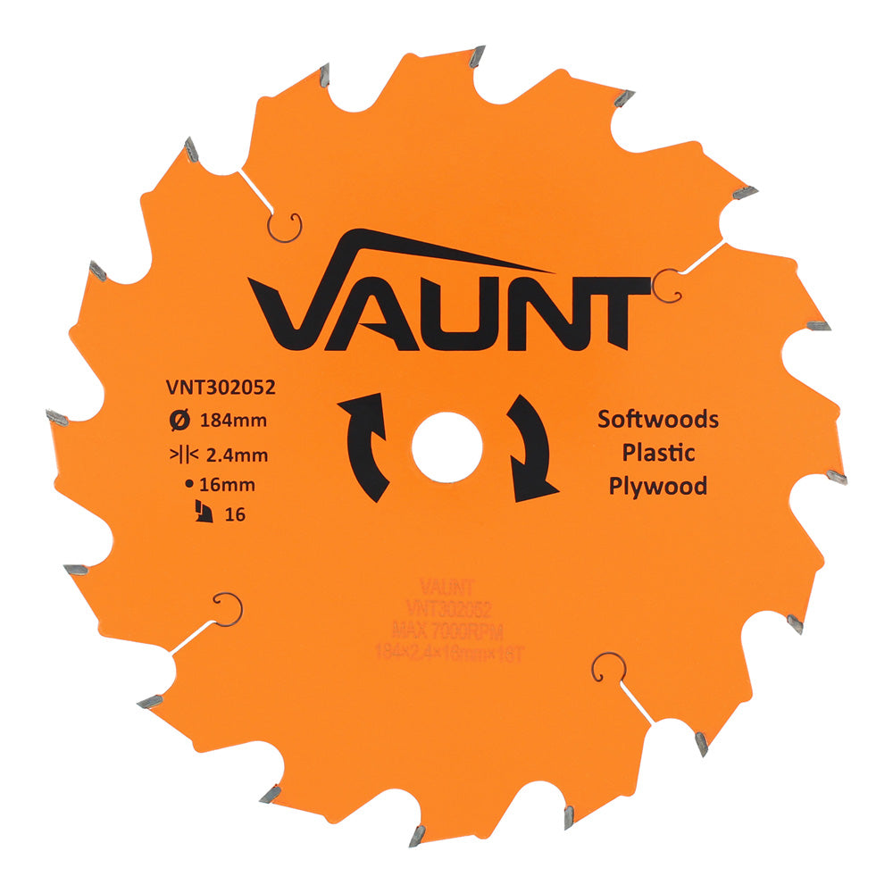 Vaunt 184mm x 16mm 16T TCT Circular Saw Blade