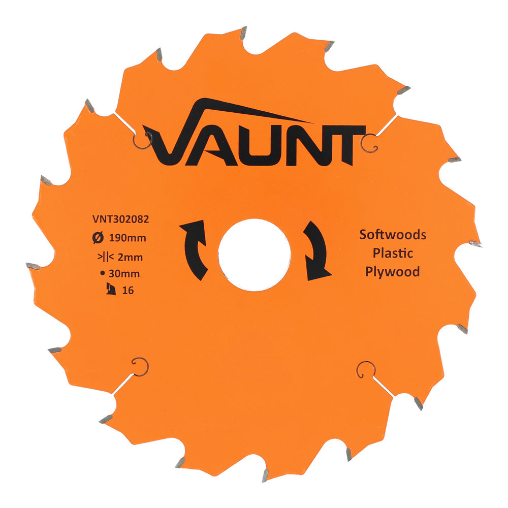 Vaunt 190mm x 30mm 16T TCT Circular Saw Blade