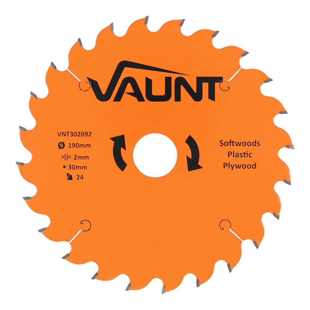 Vaunt 190mm x 30mm 24T TCT Circular Saw Blade