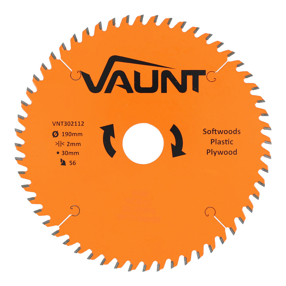 Vaunt 190mm x 30mm 56T TCT Circular Saw Blade