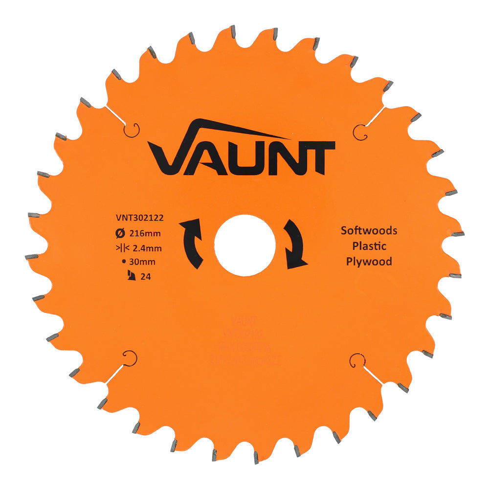 Vaunt 216mm x 30mm 24T TCT Circular Saw Blade