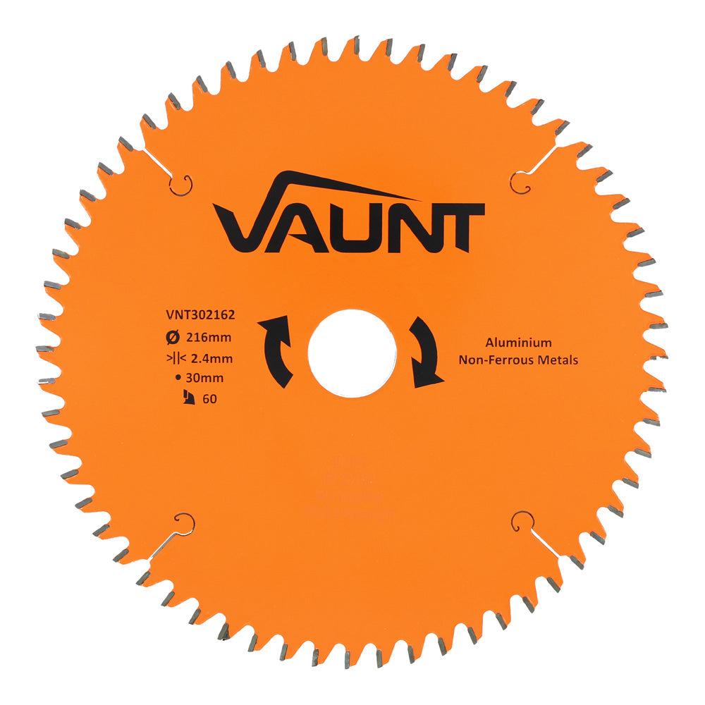 Vaunt 216mm x 30mm 60T TCT Circular Saw Blade for Aluminium Cutting